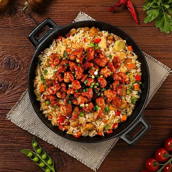 Fried Rice with Chilli Chicken